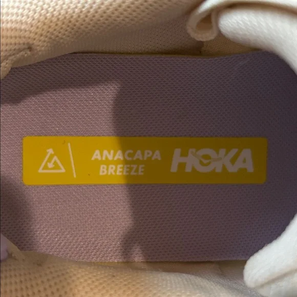 NWOT Hoka Anacapa Breeze Low Trail Hiking Shoes in Alabaster/Mint, Size 8 - Picture 6 of 10
